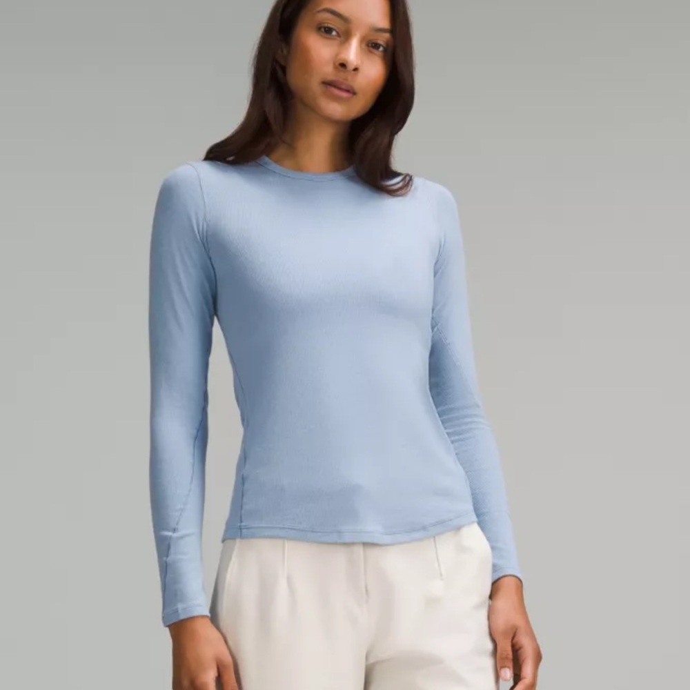 hold tight long sleeve shirt lululemon blue willow